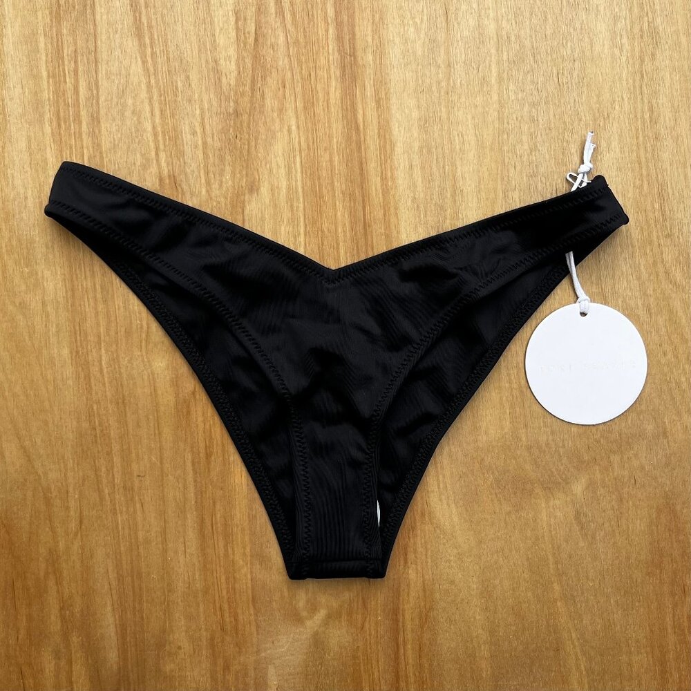 TORI PRAVER SPENCER BOTTOM Women’s Black Lined Bikini Bottoms sz XS NWT